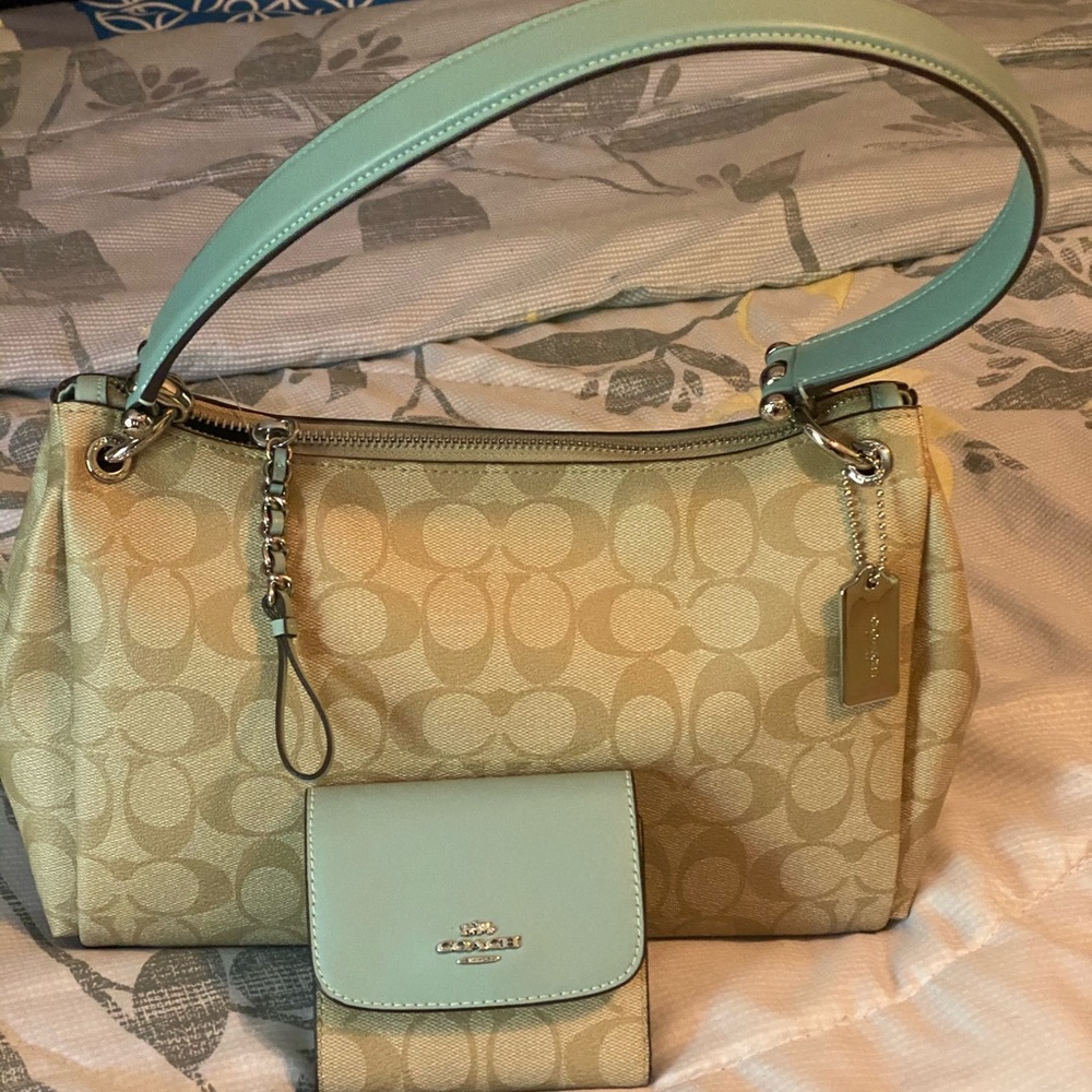 Coach mia shoulder bag with matching wallet